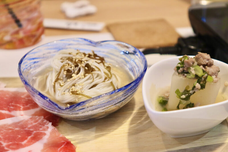 アグー豚とルイビ豚の贅沢しゃぶしゃぶランチ